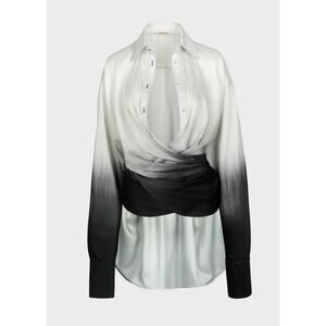 Peter Do Silk Wrap Long Sleeves Shirt - XS